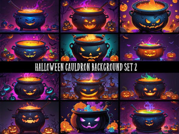 Download 12 Halloween Cauldron Background Set 2 - Cauldron Collection
