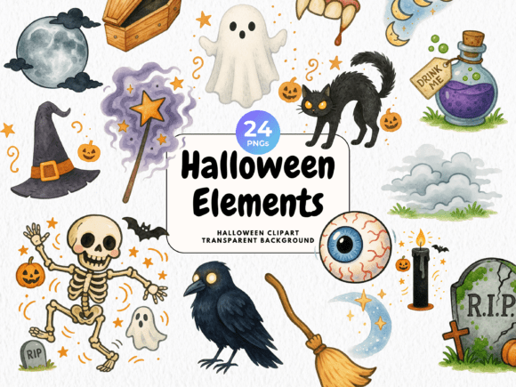 Download Halloween Elements Clipart - Halloween elements clipart Collection