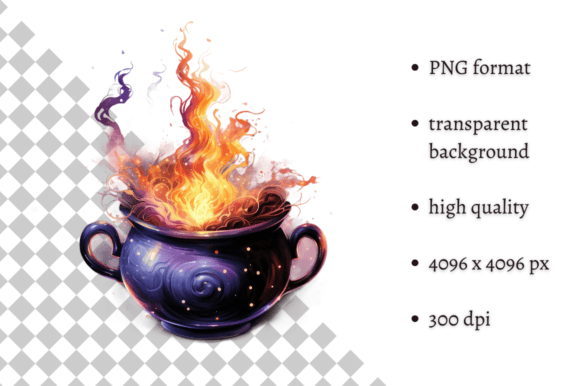 Download Purple Halloween Cauldron PNG Clipart - Cauldron Collection