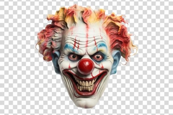 Download #1021 Creepy Clown Mask Isolated - Mask Collection