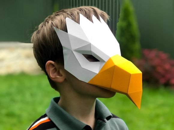 Download Eagle 3D Kids Half Mask - Mask Collection