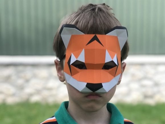 Download Tiger 3D Kids Half Mask - Mask Collection
