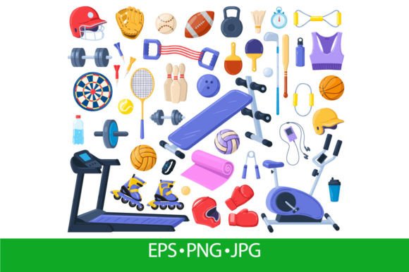 Download Cartoon Sport Fitness Equipment, Gym - Gym Collection