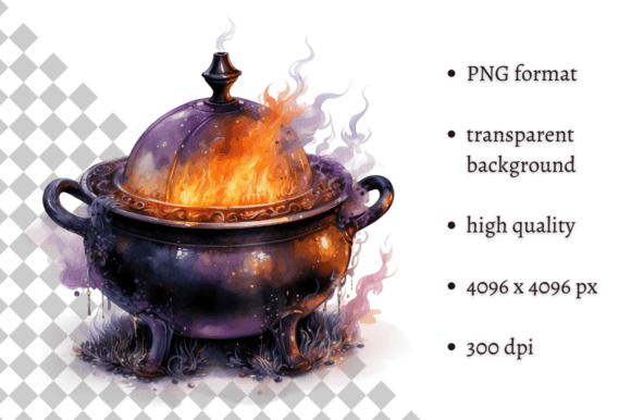 Download Purple Halloween Cauldron PNG Clipart - Cauldron Collection
