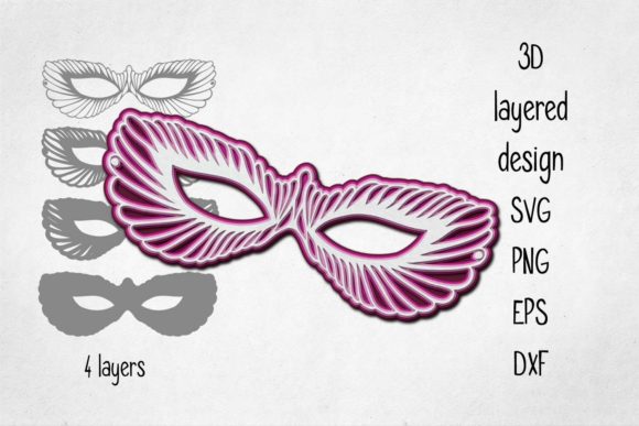 Download 3D Layered Carneval Mask - Mask Collection