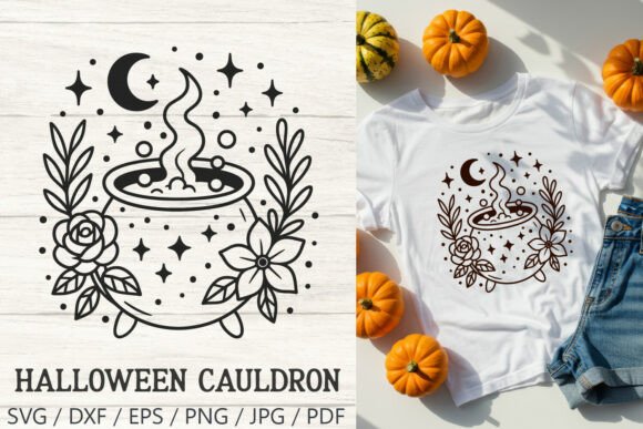 Download Cute Witch Cauldron SVG Cut File - Cauldron Collection