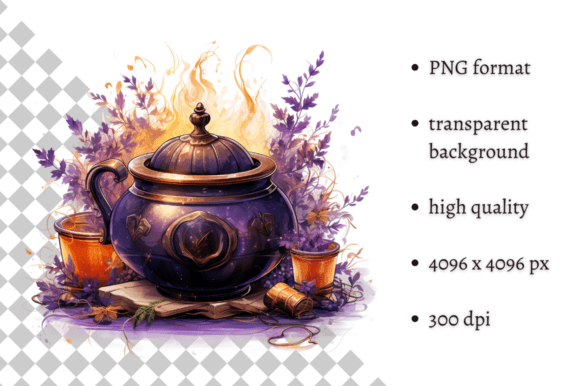Download Purple Halloween Cauldron PNG Clipart - Cauldron Collection