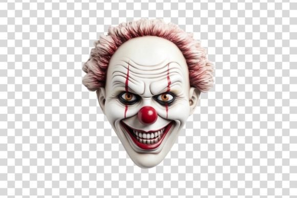 Download #1022 Creepy Clown Mask Isolated - Mask Collection