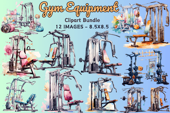 Download Gym Equipment Clipart Bundle - Gym Collection