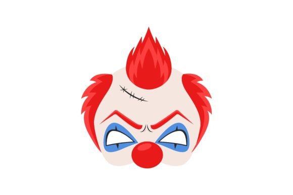 Download Design for Creepy Mask of Evil Clown Iso - Mask Collection