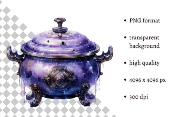 Download Purple Halloween Cauldron PNG Clipart - Cauldron Collection
