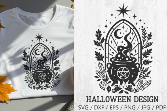 Download Witch Cauldron Stained Glass Halloween - Cauldron Collection
