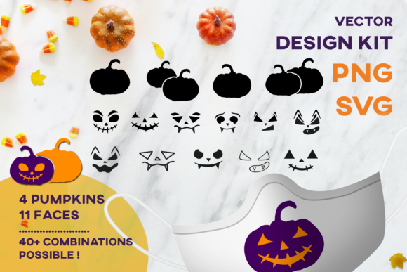 Download Halloween Pumpkin Mask Design Kit SVG - Mask Collection